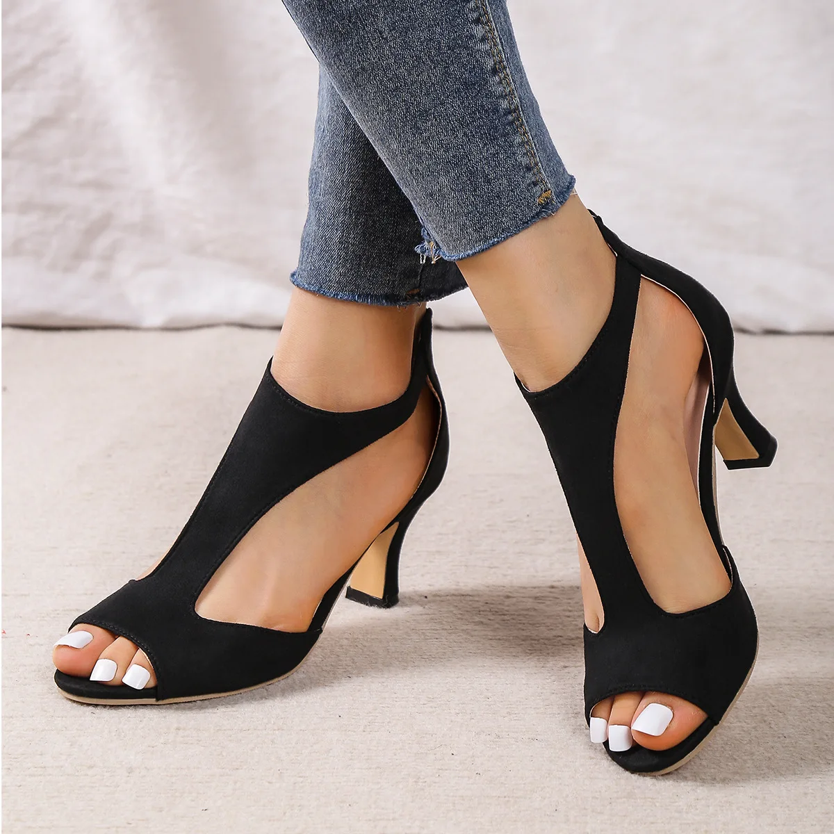 Summer Women Linen Plain Wedge Sandals Bohemian Handmade Ladies Casual Comfortable Espadrilles Platform Pumps Shoes Heels