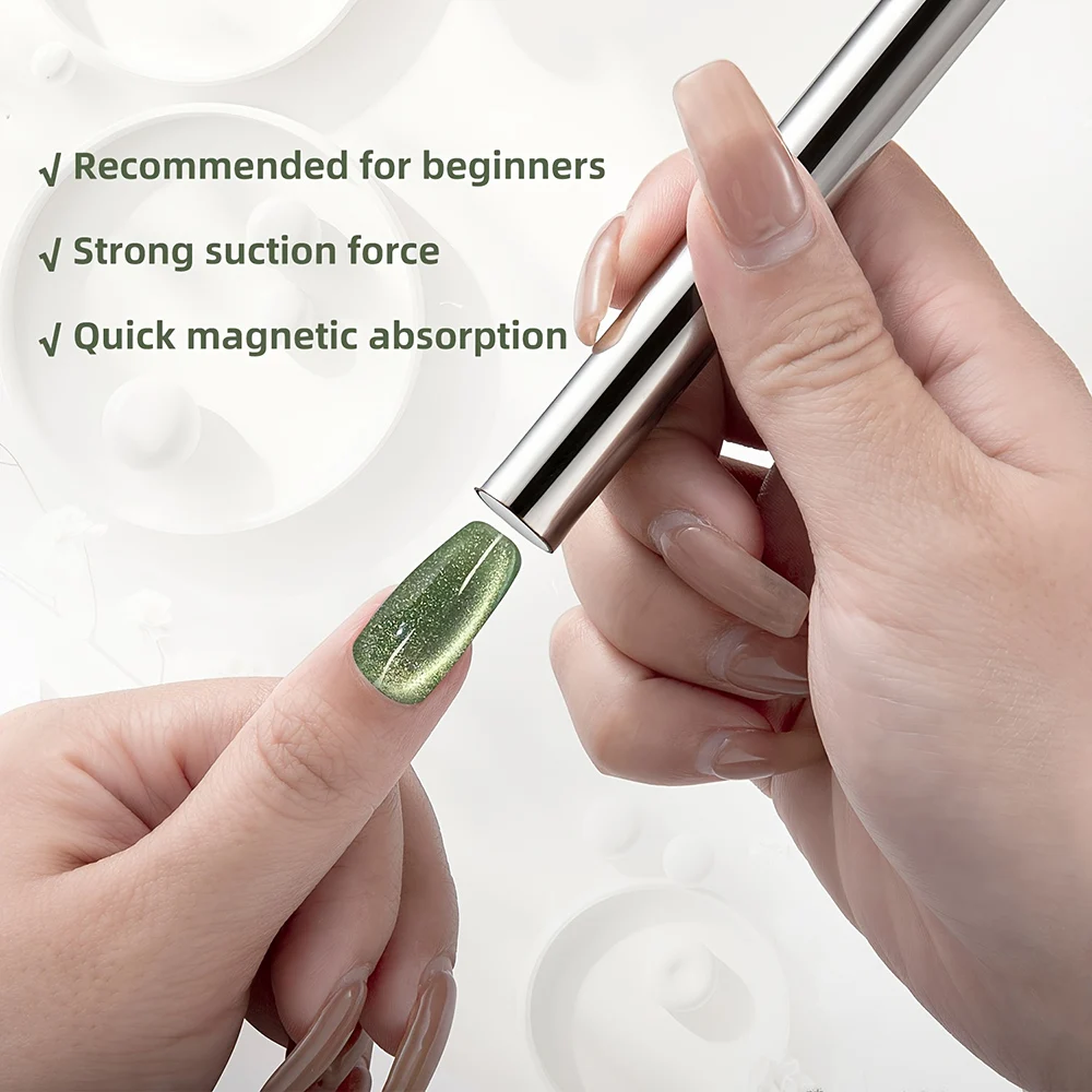 Cat Eye Nail Magnetic Stick Cylindrical Magnet for Cat Eye UV Gel Polish Snowlight Glitter Effect Tools Manicure Design Tool