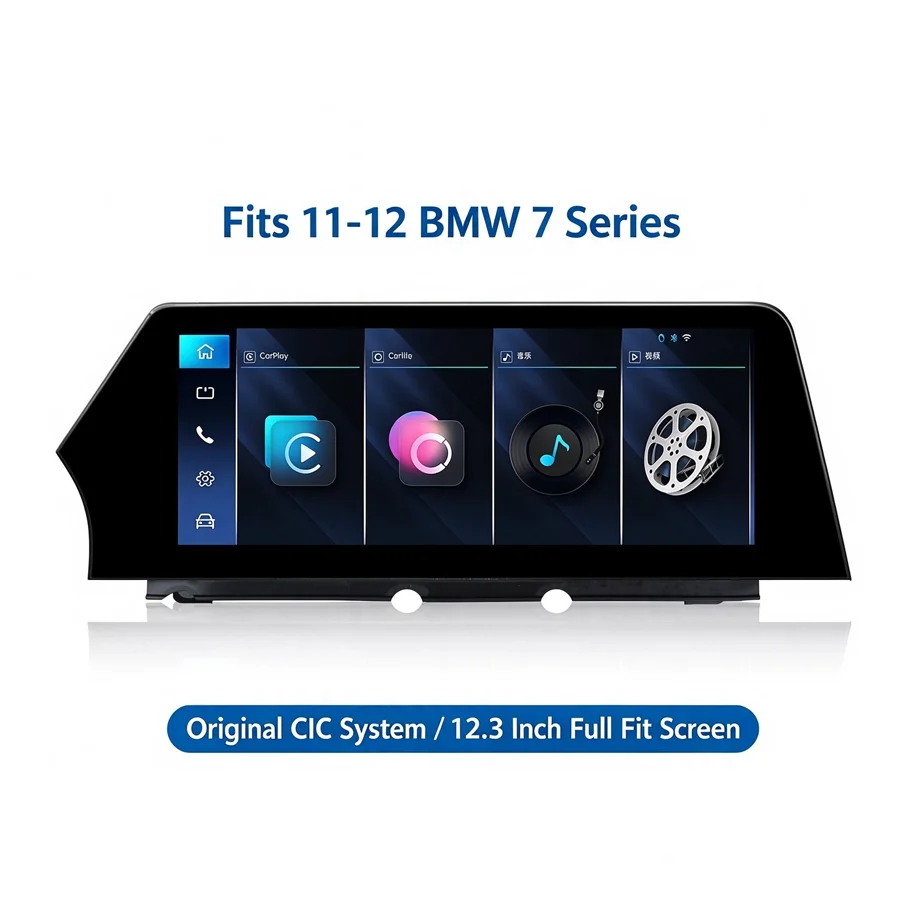 12.3Inch Linux Screen Support Wireless CarPlay Android Auto For BMW BMW 7 Series NBT CIC System 2011-2017 Car Multimedia Display