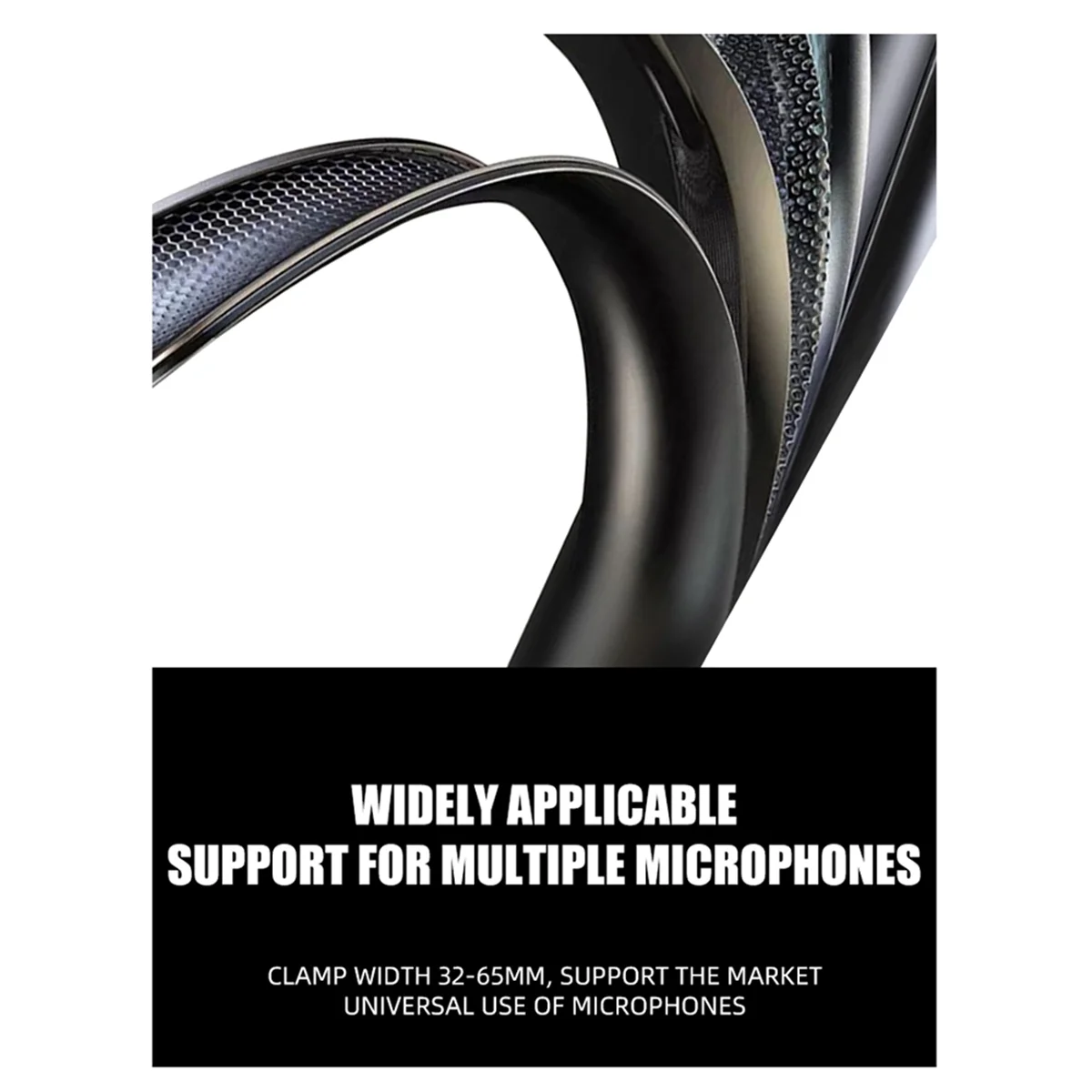 SEMOIC ที่วางไมโครโฟนแบบพับได้แบบแขวนบูมขากรรไกรที่วางขาตั้งพร้อมไมโครโฟนคลิปหนีบยึดโต๊ะ