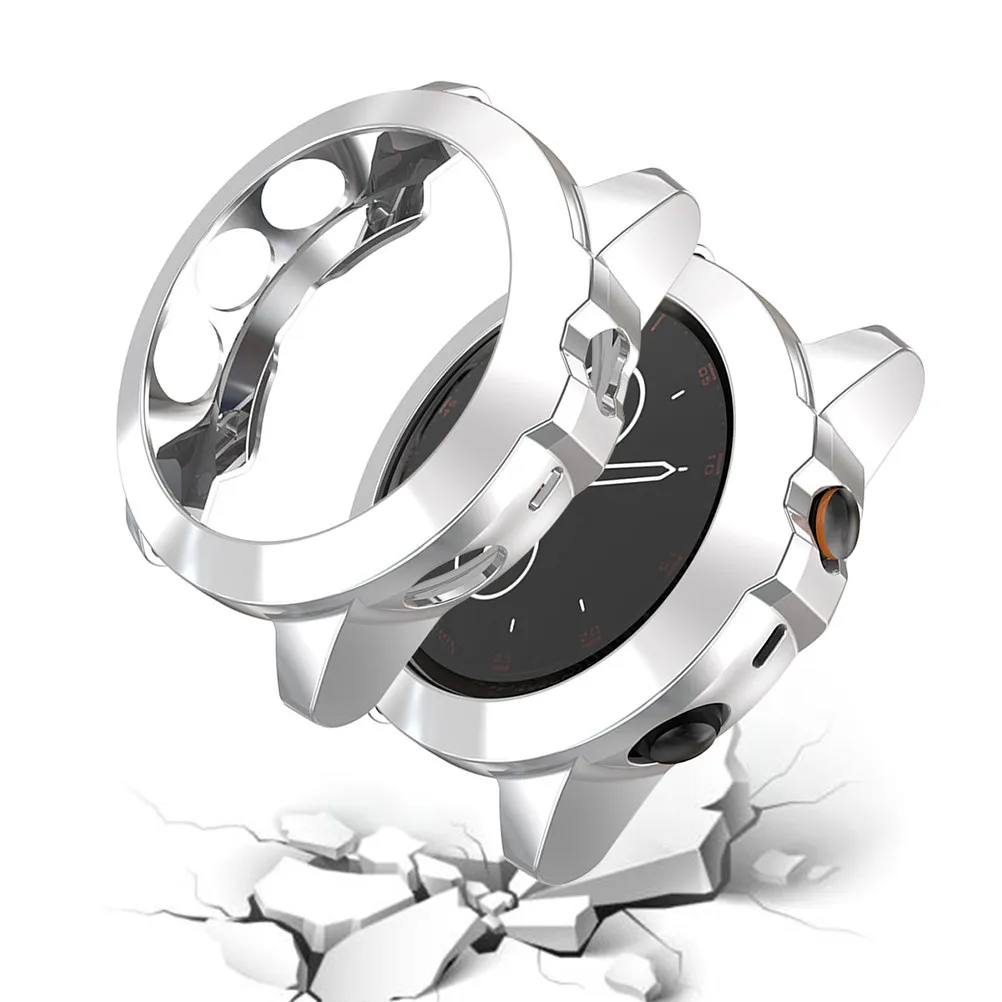 

2Pcs Electroplated Smart Watch Protective Case for 5X Full Coverage Tpu Cover Drop Bump Dust Proof Lightweight