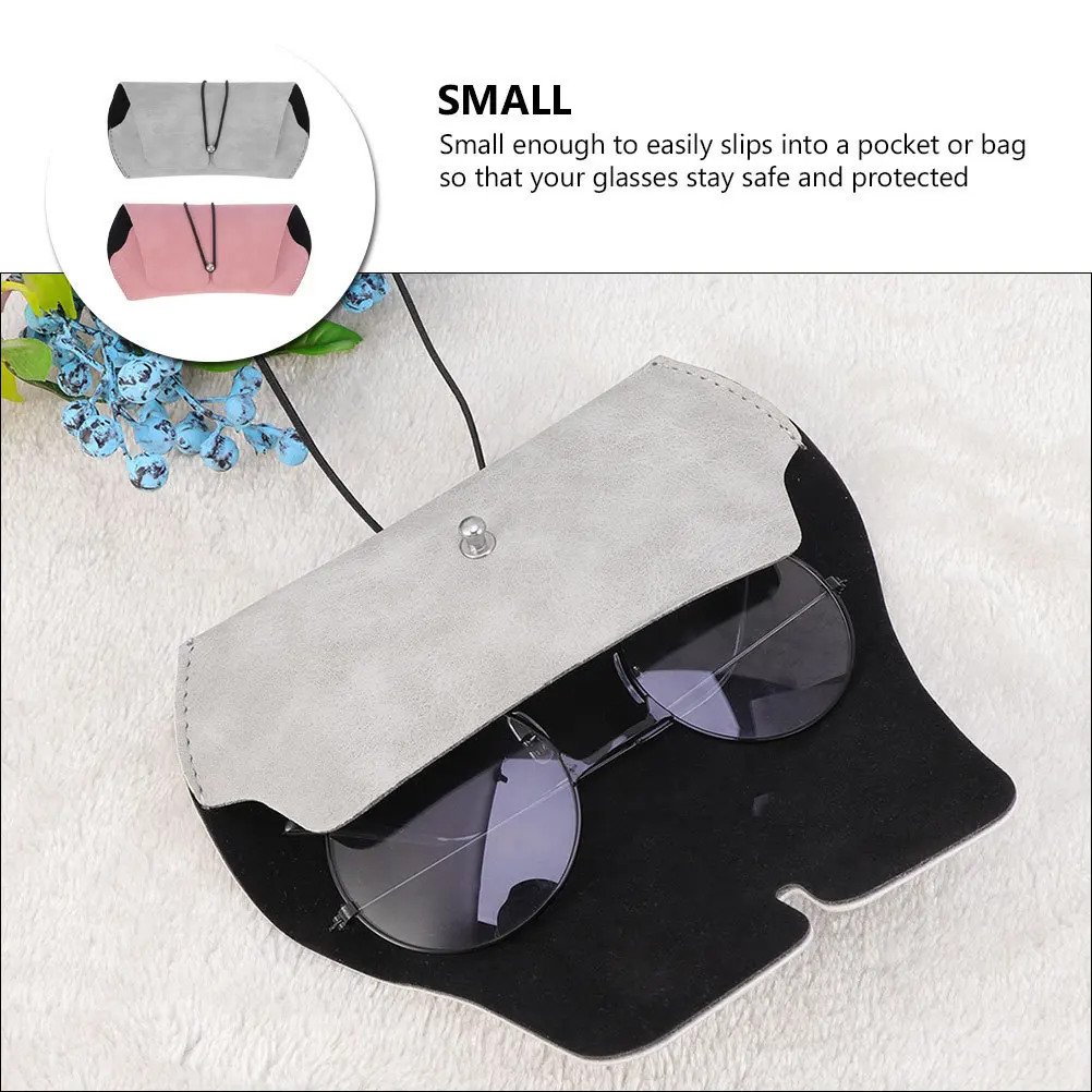 

2Pcs Sunglasses Storage Box Glasses Case Portable Eyeglass Protector Small Pocket Holder Suitable for Most Frames