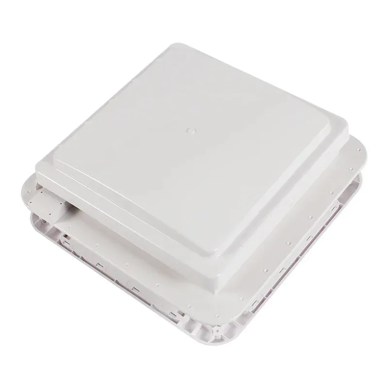 

TYTXRV 11' CE Certificated 360mm DC 12V LED Light White Lid - Manual Control Caravan Skylight RV Roof Vent Fan