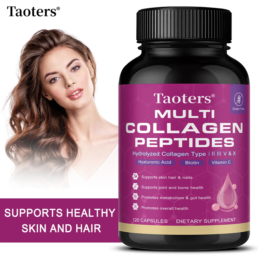 

Multi Collagen - Hydrolyzed Collagen Type IIll V & X, Antioxidant, Supports Healthy Hair, Skin and Nails, Improves Digestion