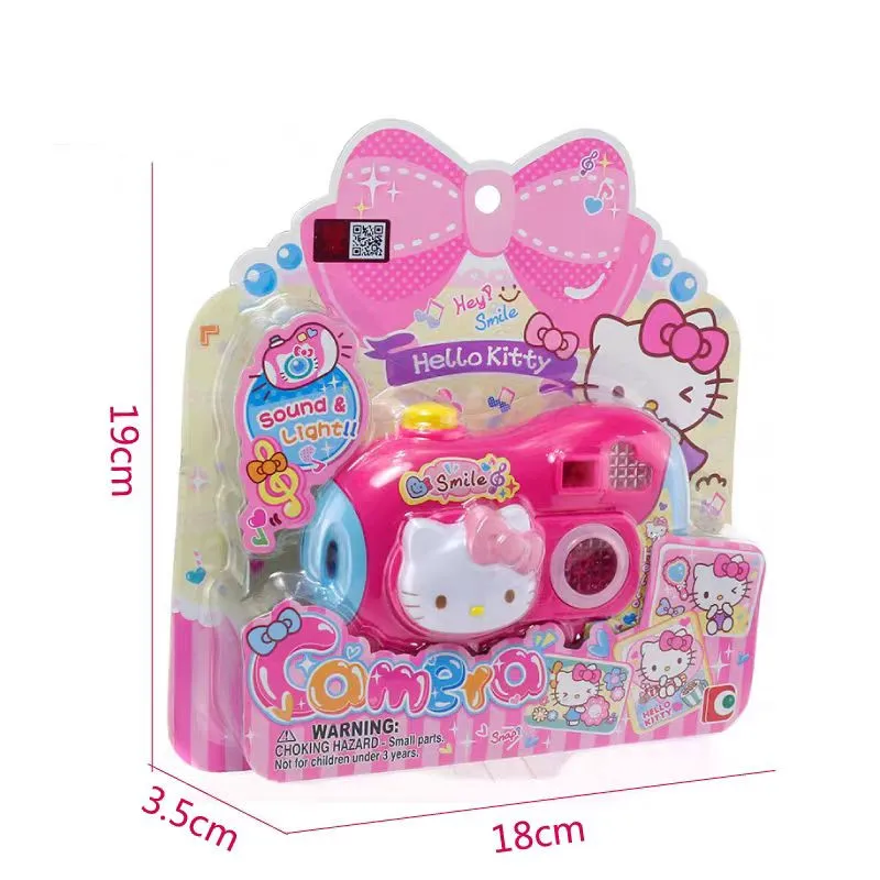 헬로키티 귀여운 미니 카메라 소리와 빛 시뮬레이션 장난감 소녀 놀이 집 어린이 선물