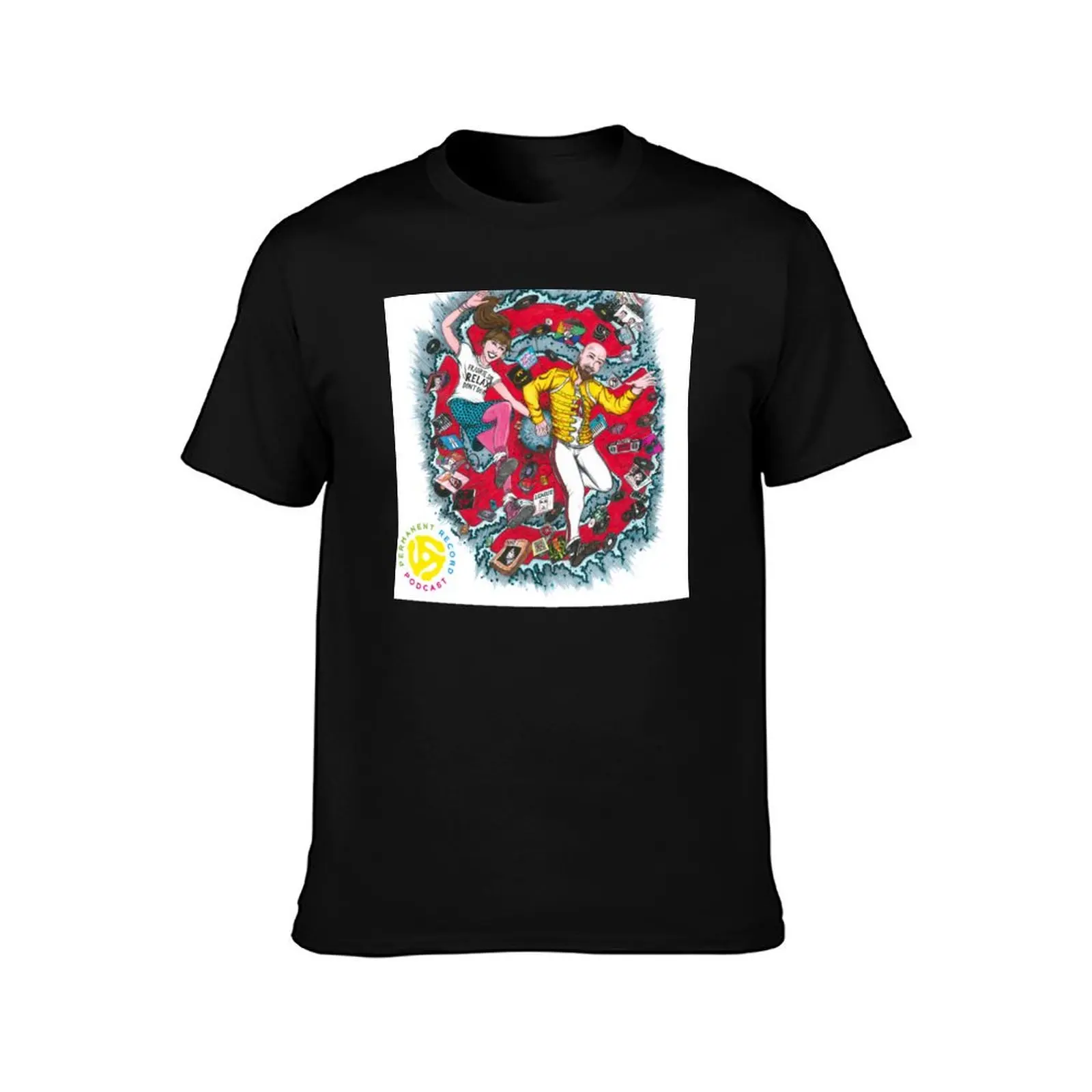 Permanent Record Podcast (Color) T-Shirt Basic Solid Color Short Sleeve T-Shirt