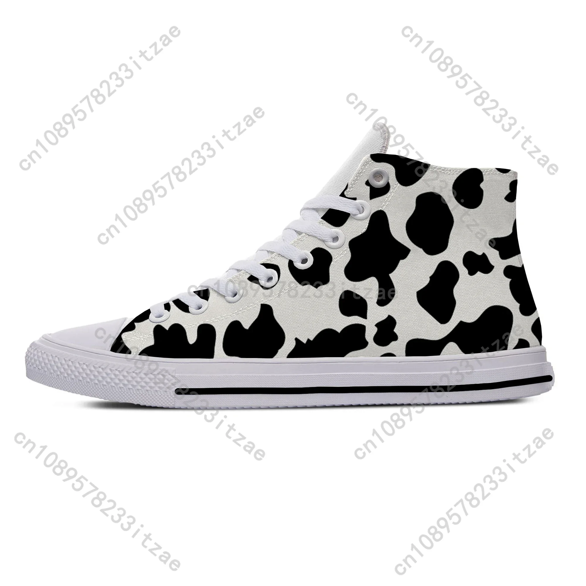 Hot Cool Cow Print Animal Cute Funny Kawaii Casual Cloth Shoes High Top Summer Men Women Sneakers Classic Board Shoes