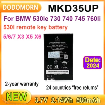 Bateria remota da chave do LCD para BMW, MKD35UP, 2.14Wh, MKD35UP, 530le, 730, 740, 745, 760li, X3, X4, Série X5, 1ICP3, 37, 57, 9442976-01, 3,7 v, 580mAh