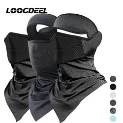 LOOGDEEL Cycling Running Golf Dustproof Breathable With Brim Men Women Cap Sunscreen Face Mask Outdoor Anti-UV Sunshade Headwear