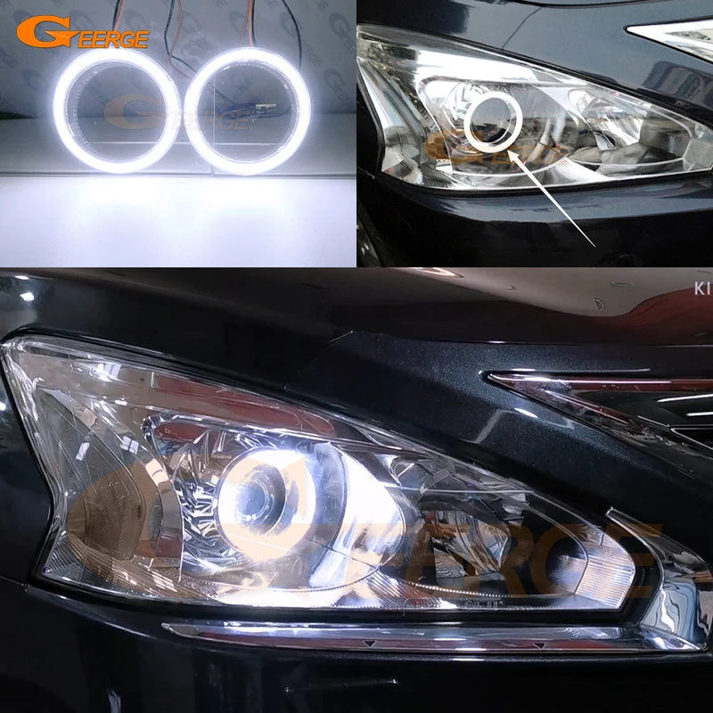 For Nissan Teana III L33 Altima 2013 2014 2015 PRE FACELIFT Excellent Ultra Bright COB Led Angel Eyes Kit Halo Rings