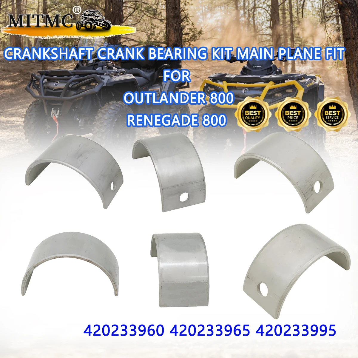 

Crankshaft Crank Bearing Kit Main Plane Fit For Outlander Renegade 800CC QUAD GO KART 420233960 420233965 420233995