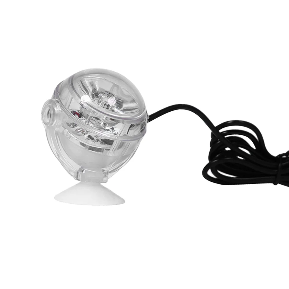 Aquarium Waterproof LED Spotlight Submersible Light Convex Lens Suction Cup Fish Tank Decorative Light (EU Plug)