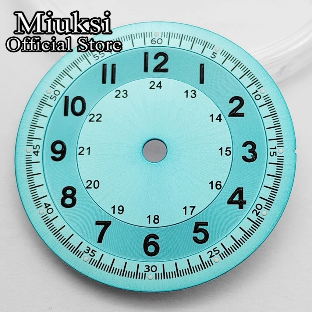 Miuksi 29mm Uhrenzifferblatt, leuchtend, passend für Uhrwerke VH31 NH35 ETA2824 2836 Mingzhu DG2813 3804 Miyota 8205 8215 821A – Detail 3