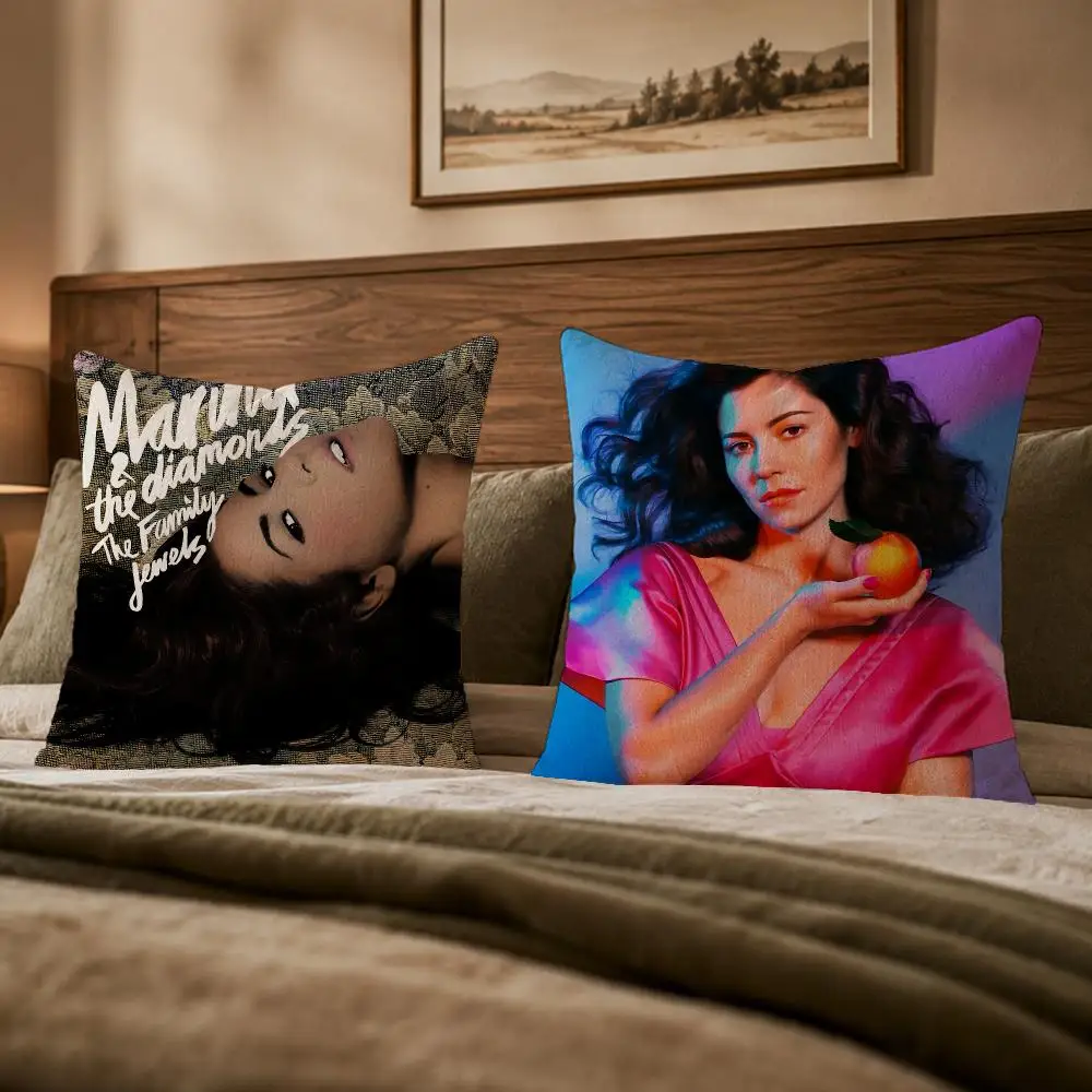 Pop Singer M-Marina and the DiamondsS Cushion Cover Ultra Soft Throw Pillow Cover Skin Friendly for Sofa Bed Home Decor Gift