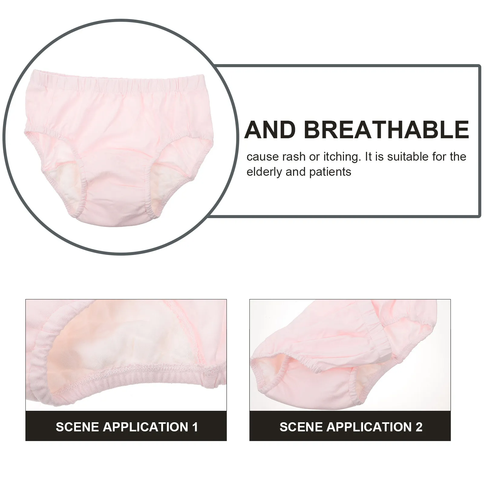 

1 шт. Дышащие многоразовые трусы для взрослых при недержании, моющиеся, с высокой впитываемостью, для ухода за пожилыми, комфортные