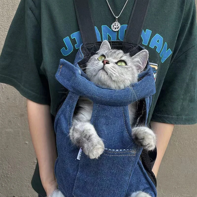 

Denim Breathable Pet Cat Carrier Fashion Travel Bag Dog Backpack Breathable Pet Bags Shoulder Puppy Carrier Small Dog Chihuahua