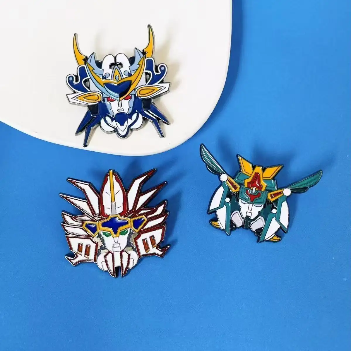 3Pcs /set Badge Granzorts Robot Enamel Brooch Set Pin Backpack Badge Cosplay Jewelry Accessories Gift For Friends