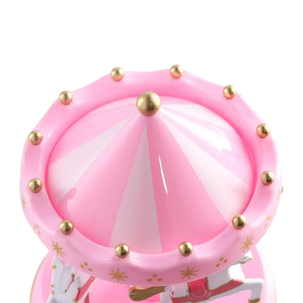 Exquisite Design Carousel Music Box Carousel Painted Ferris Wheel Ornaments Plastic Easy Use Carousel Cake Accessories Christmas