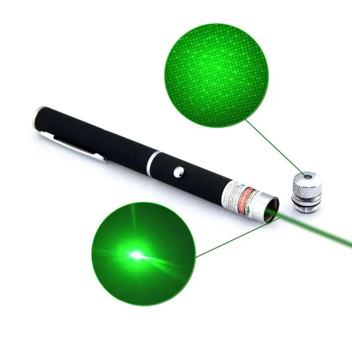Grüner und roter Laserpointer mit einstellbarer Fokussierung, Laserlicht als Lehr- und Präsentationsmittel sowie als interaktives Spielzeug für Haustiere, Batterie nicht enthalten. – Detail 1