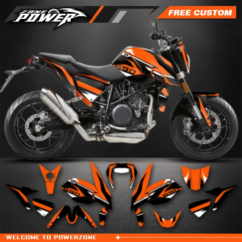 Powerzone Graphics Motorcycle Decal Sticker Deco Kits For KTM DUKE 690 2012 2013 2014 2015 2016 2017 2018 2019 2020 Duke 01