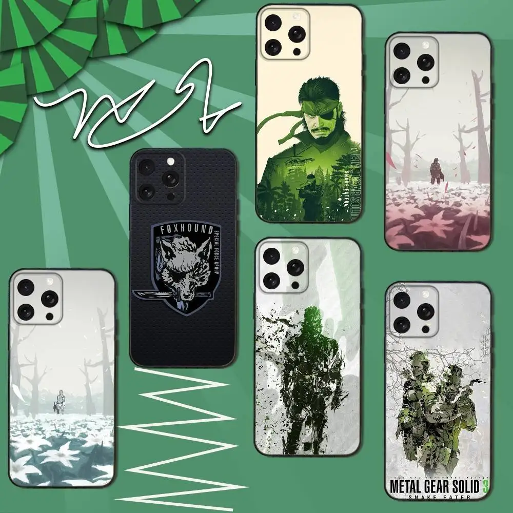

Metal Gear Solid MGS Phone Case For iPhone 16e,16,15,14,13,12,11,Pro,X,XS,Max,XR,Plus,Mini Soft Black Cover