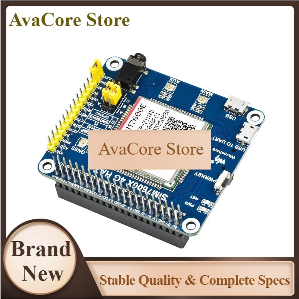 AvaCoreWaveshare SIM7600E LTE Cat-1 HAT For Raspberry Pi Supports 3G 2G And GNSS Positioning For Southeast Asia West Asia Europe
