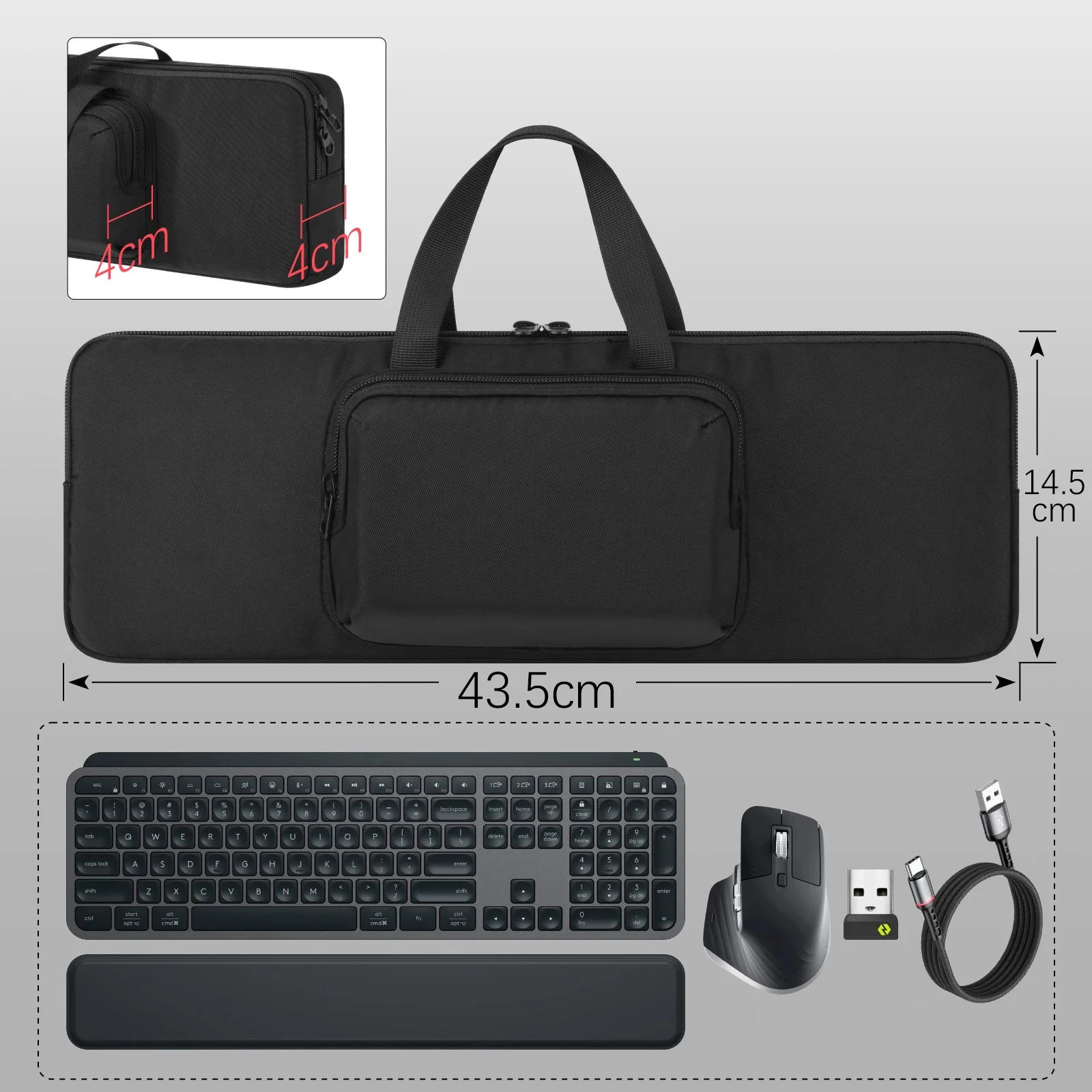 For Logitech MX Keys S/MX Keys Series Keyboard Case 87-Key Keyboard Case