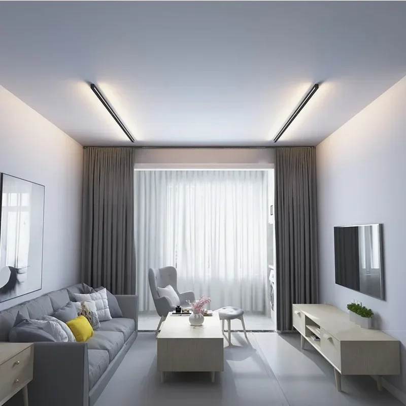 Minimalist one-word wall lamp Modern line aisle Bedroom Living room background Ultra-fine wall lamp