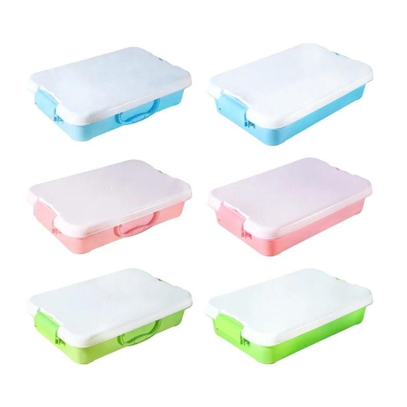 人気の感覚ビン砂トレイ蓋ハンドル砂おもちゃ収納ボックス積み重ね可能ビーチ遊び道具や旅行の整理用 15UB