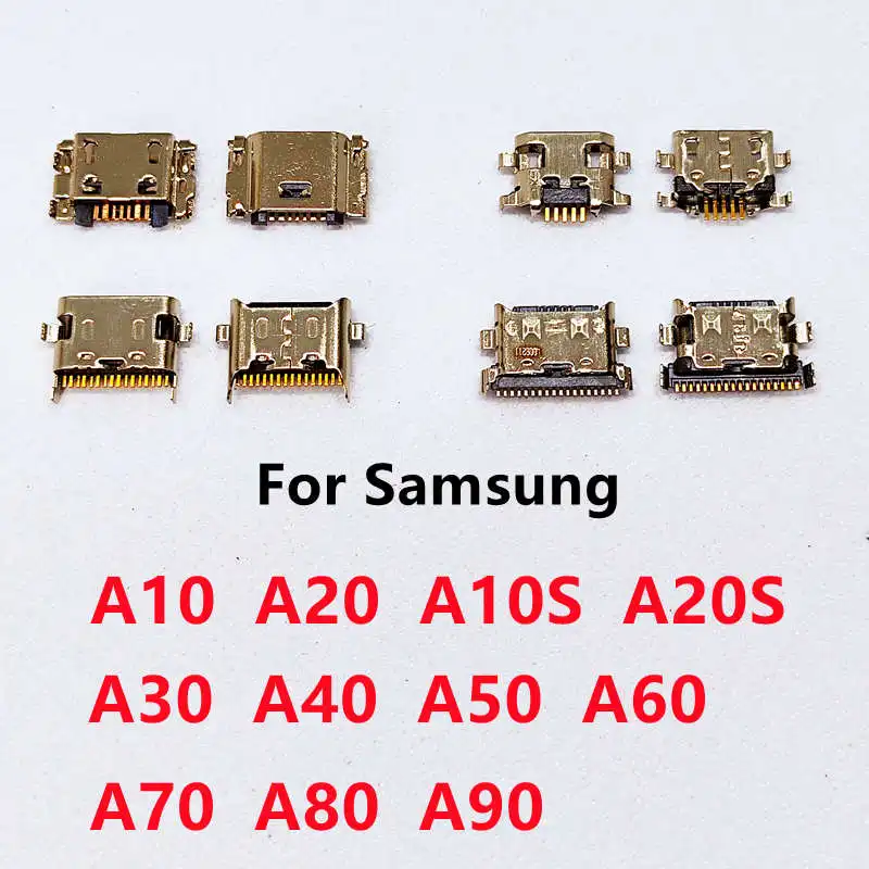 Samsung Galaxy için 10 adet A90 A80 A70 A60 A50 A40 A30 A20 A10 S USB şarj portu Dock soket fiş şarj bağlayıcı onarım parçaları