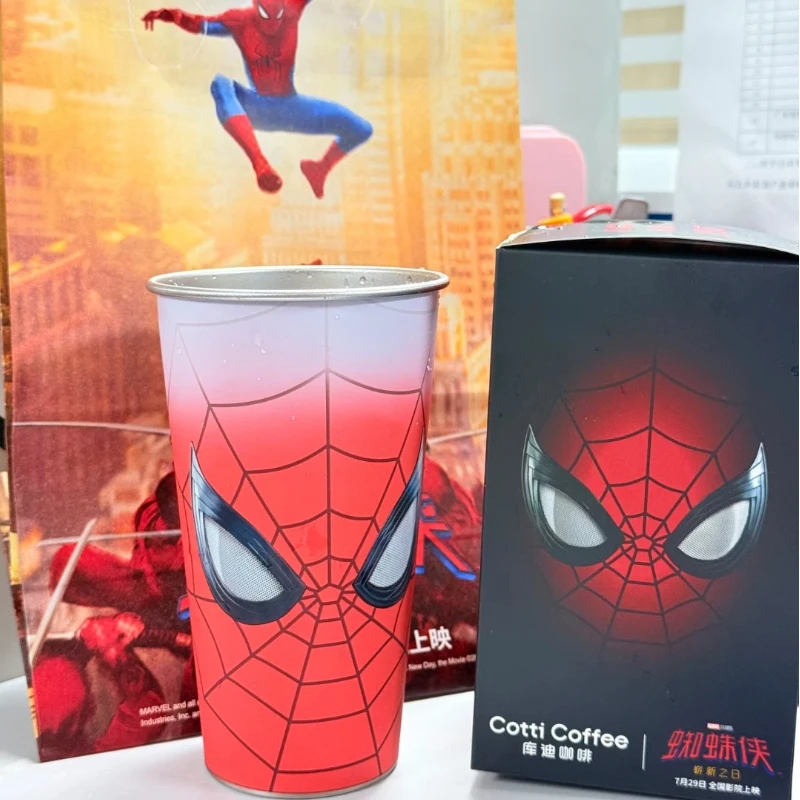 Mask Spider Pattern Ice Activated Color Changing Cup 700ml Stainless Steel Coffee Tumbler Novelty Gift For  Adult Daily Use