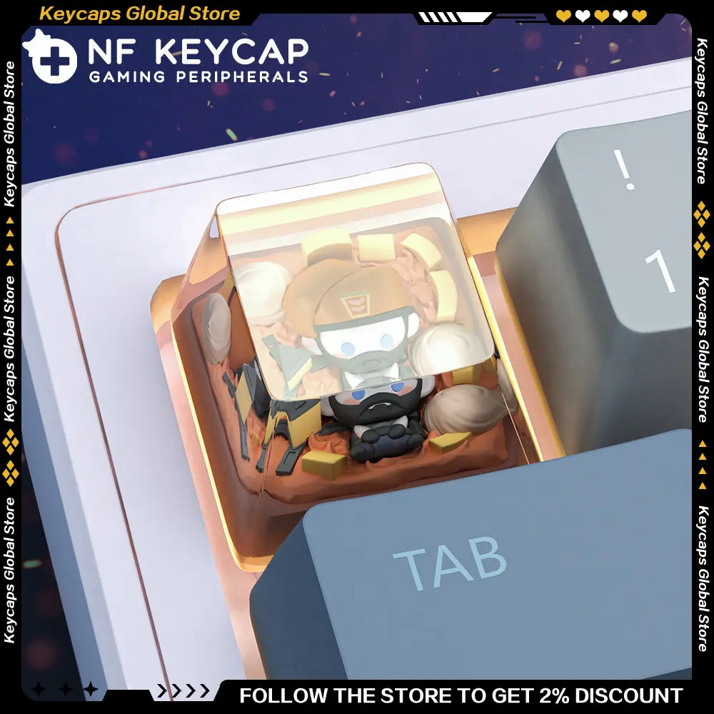

Valorant Reyna Custom Resin Keycap Alchemist Theme Drop Glue Personalized Keycap for Mechanical Keyboard Custom Resin ESC