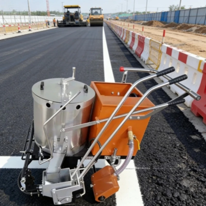 Concrete Line Marking Equipment, Automatic Road Marking Machine, Construction Road Line Striper for Road Project