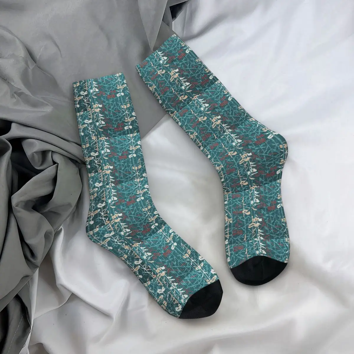 جوارب MCO Orlando International Airport Carpet Socks Harajuku جوارب عالية الجودة لجميع المواسم جوارب طويلة هدية عيد الميلاد