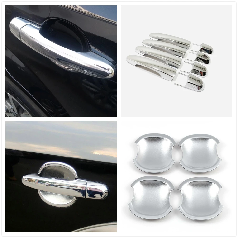 For Hyundai Tucson 2004 2005 2006 2007 2008 2009 2010 ABS Chrome Door Handle Cover Door Bowl Frame Trims Car Styling Accessories