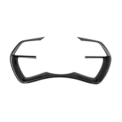 Car Interior Styling Carbon Fiber Wood Grain Steering Wheel Button Frame Cover Trim For Hyundai Staria 2021 2022 2023