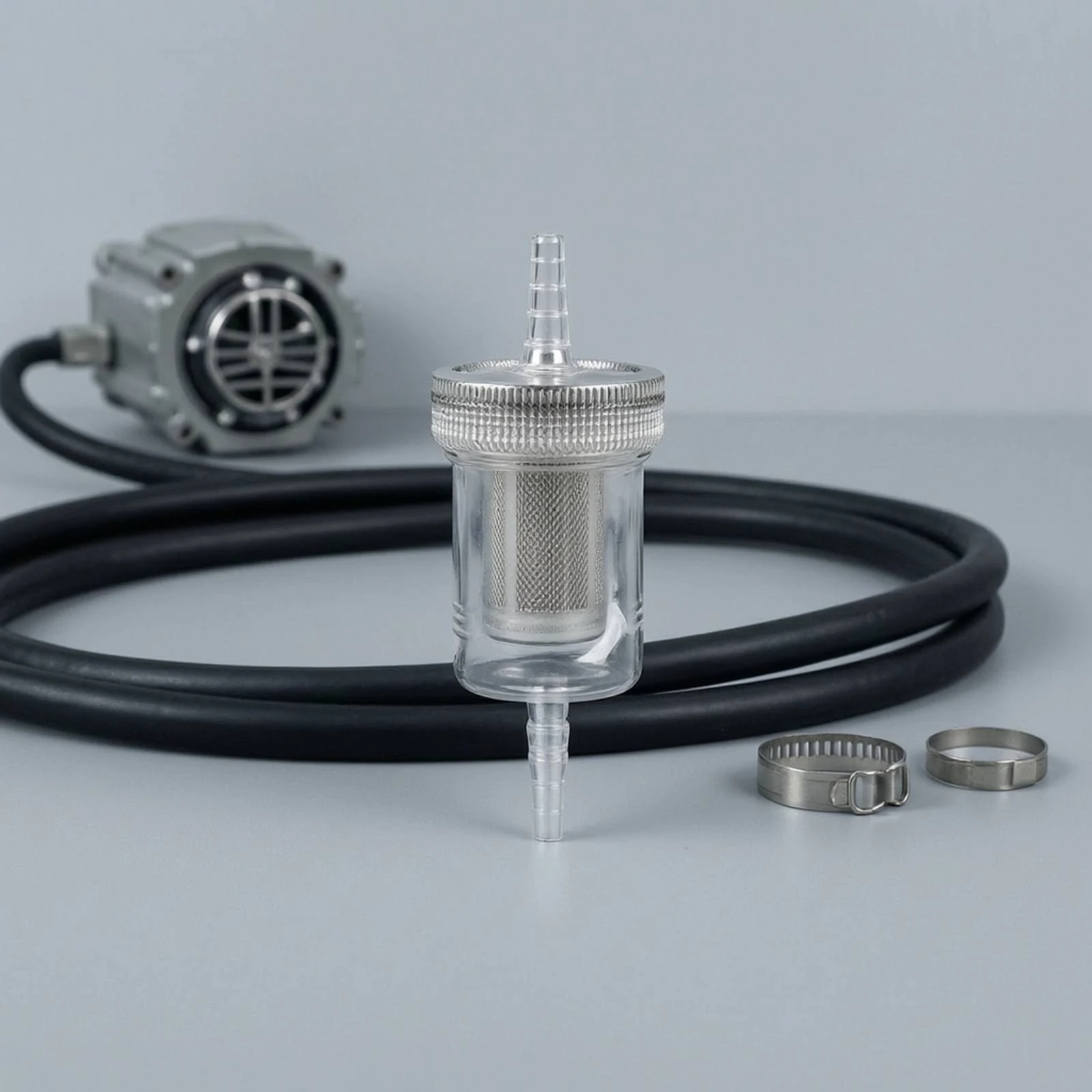 

Fuel Filter with Metal Mesh Transparent Inline Fuel Filter Universal Long-Lasting