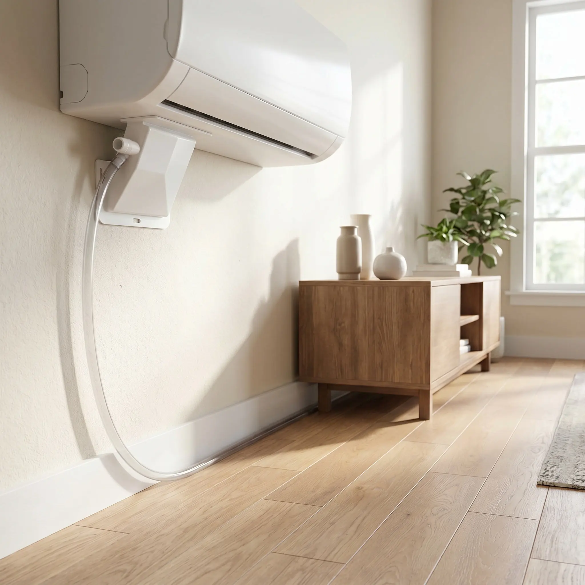 Plastic Drain Conditioner Condensate Drip Tray Funnel Shaped Water Catcher Prevents Floor Damage