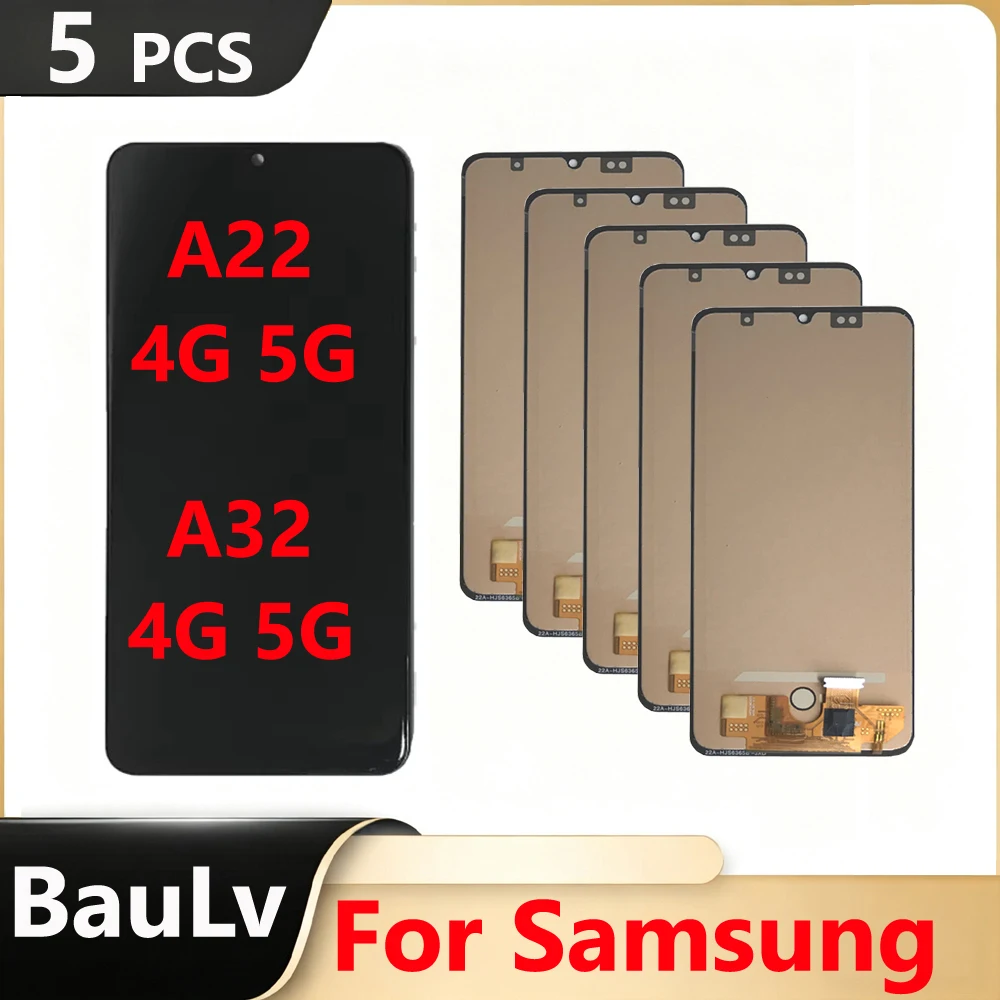 Wholesale 5 Pieces/Lot For Samsung A22 A32 4G 5G LCD Display A225 A225F A226 A226B Touch Screen A325 A325F A326 A326B A326U