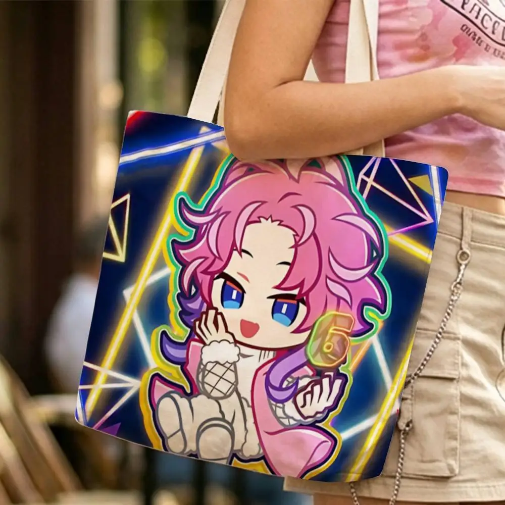 Cute Amemura Ramuda Chibi Waterproof Lined Canvas bags suitable for going to class, shopping, gifts, and commuting