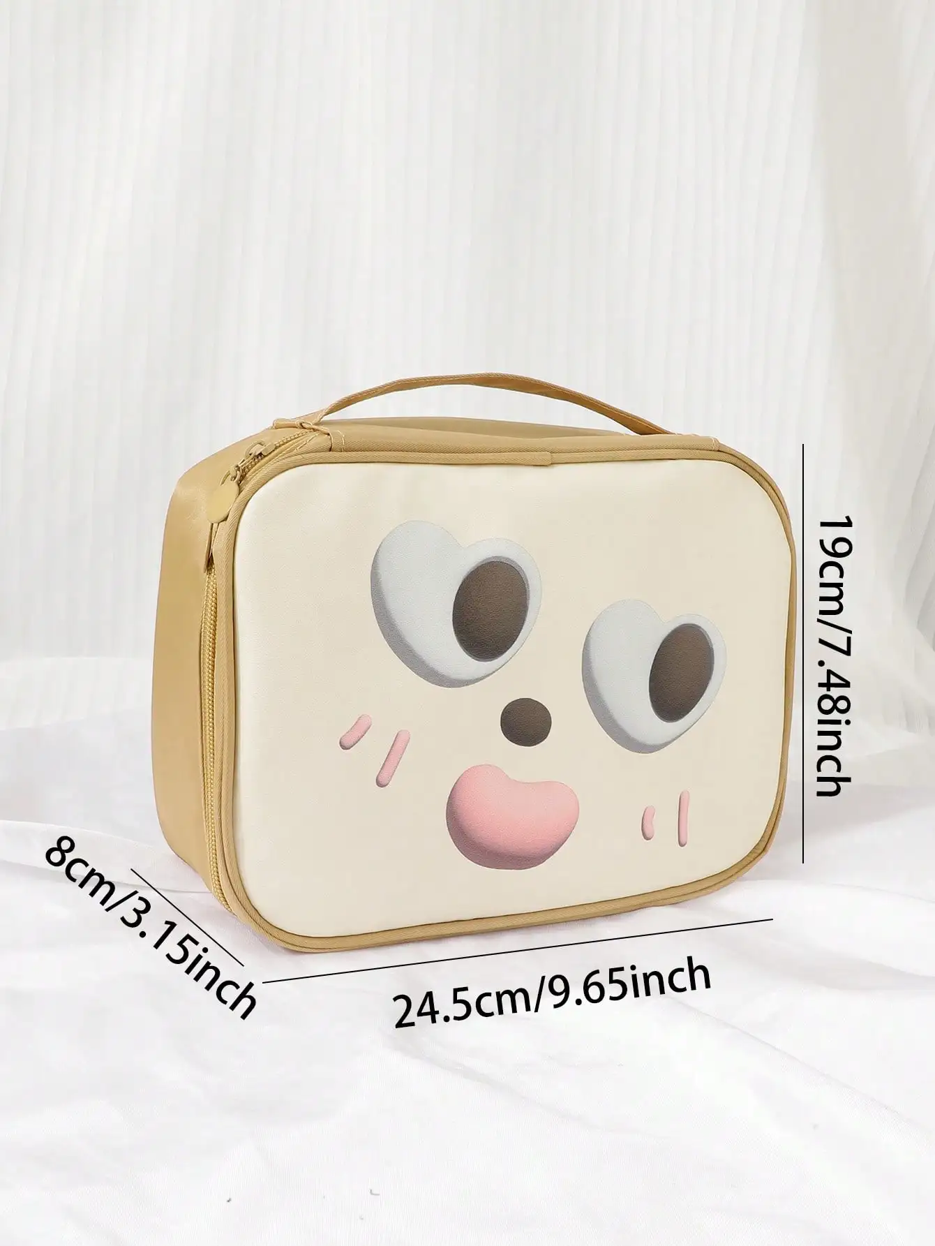 1-Piece Cartoon PU Waterproof Makeup Bag, Travel Tote, Large-Capacity Toiletry Bag, Portable—Perfect Gift for Girls