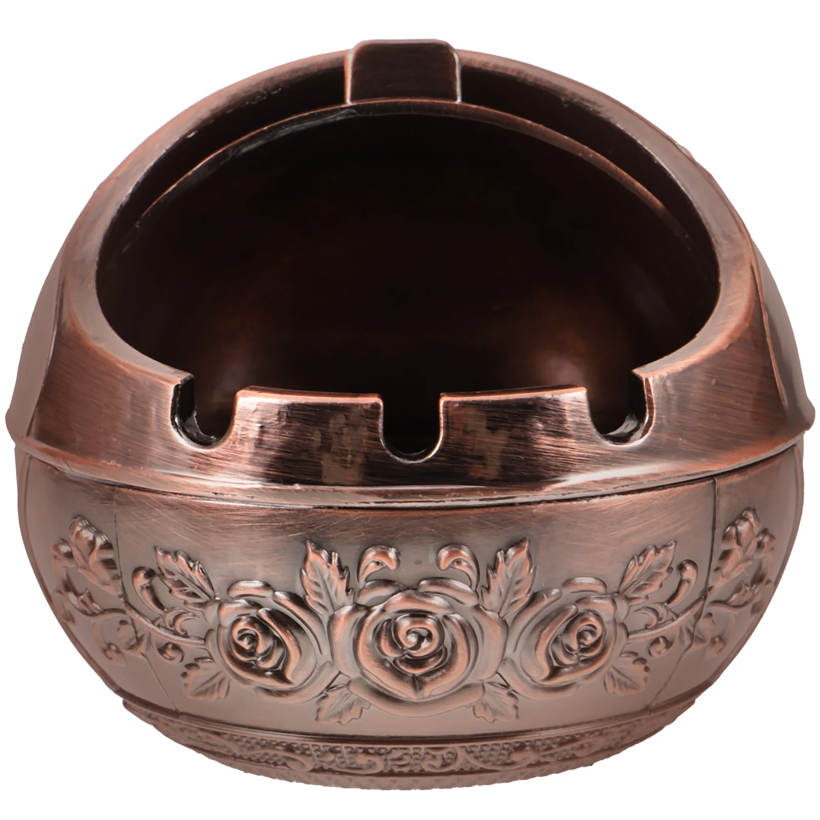 

Wear-Resistant Aluminum Alloy Vintage Rose Ashtray Lidded Desktop Table Holder For Home Office Decorative Smoking Supplies