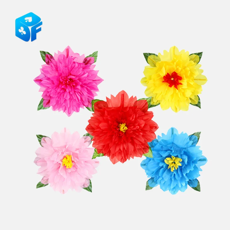 Peony Production  Magic Tricks diameter 46cm60cmFunny Stage Empty Hand Appearing Flower Magic Gimmick  flash flower