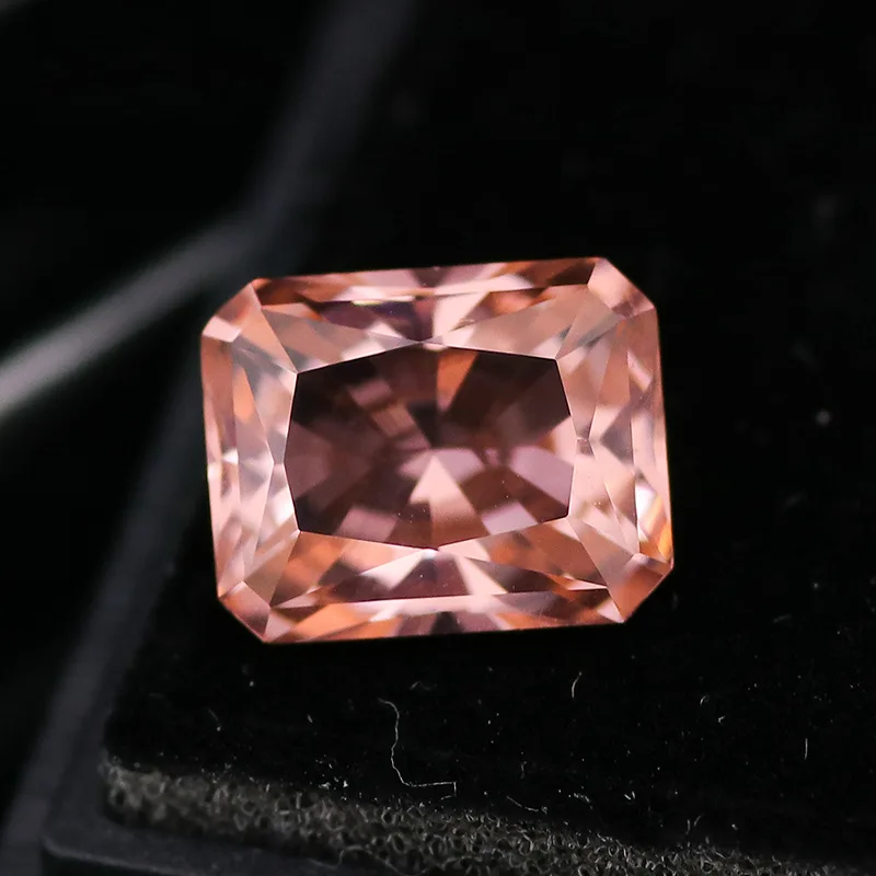 مورغانيتي مستطيلة وردية ، مناسبة لصنع القلائد ، 7x9mm