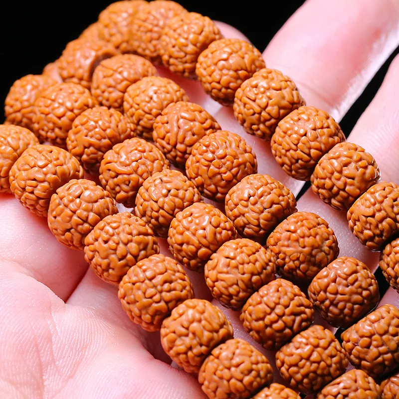 Rudraksha Wholesale Dragon Scale Texture Little King Kong Pipal Tree Seeds Bracelet108Prayer Beads for Men Necklace Amusement Ar