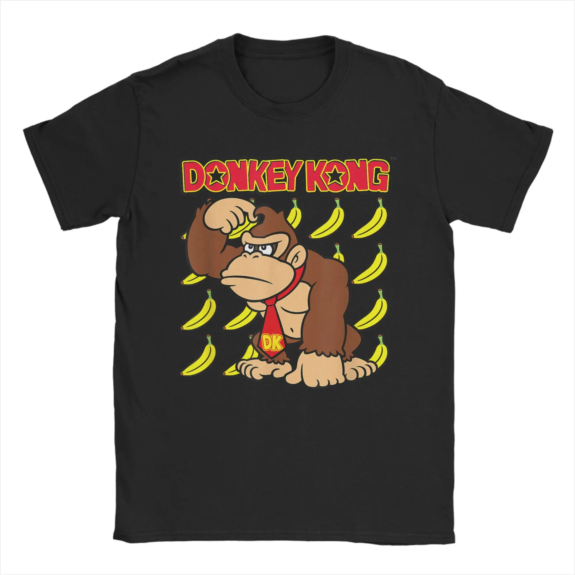 Donkey Kong Ape Thoughts Banana Men T Shirt Vintage Tee Shirt Short Sleeve Crew Neck T-Shirts Pure Cotton Gift Clothes