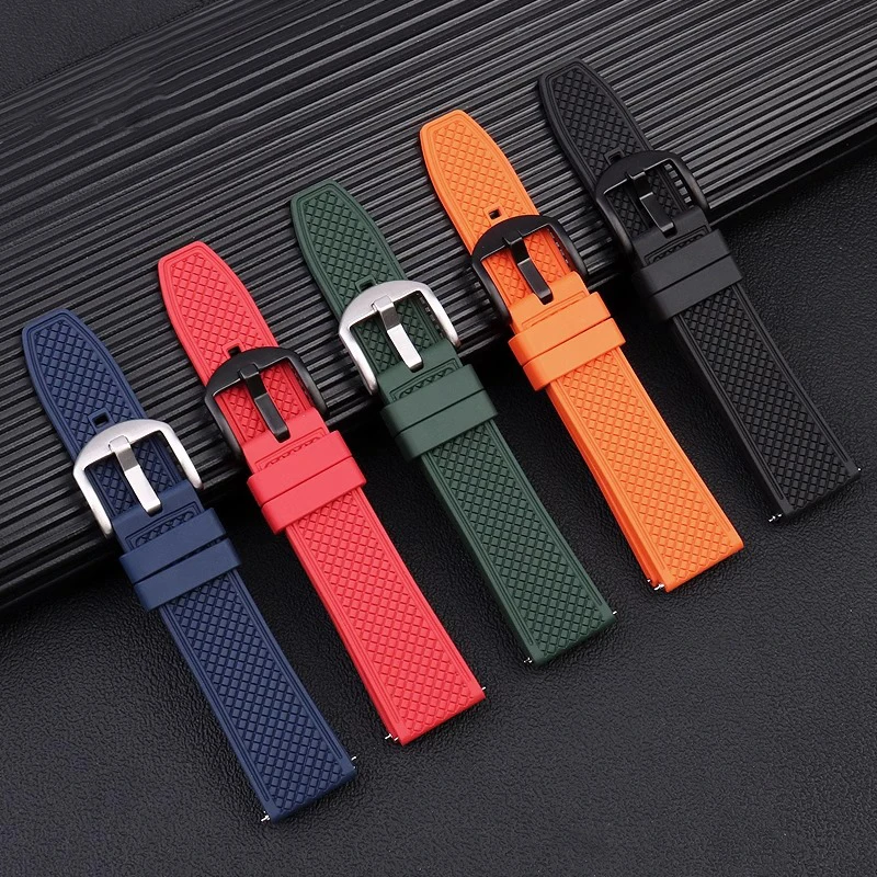 ل أوميغا تيودور سايكو تيسو IWC ميدو مقاوم للماء حزام ساعة سيليكون 20 22 مللي متر سوار برتقالي مقاوم للماء الرياضة المطاط حزام الساعات