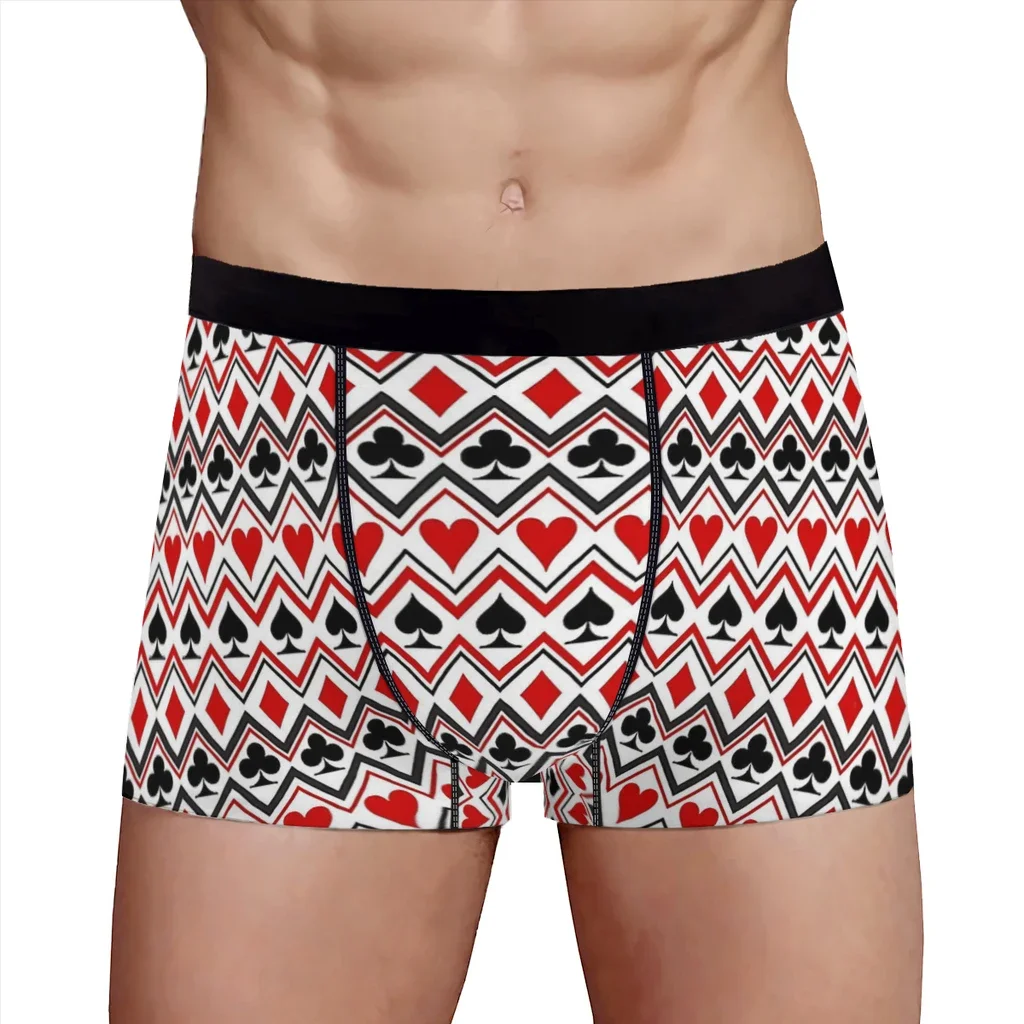 Playing Cards Suit  Pattern  Underpants Cotton Panties Man Underwear Ventilate Shorts Boxer Briefs