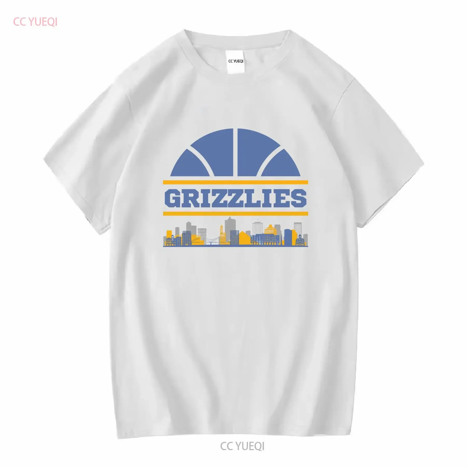 Grizzlie تي شيرت ممفيس كرة السلة لعبة يوم الرياضة مروحة Playoff طويلة أو قصيرة الأكمام خمر غسلها أنيق أزياء الرسم