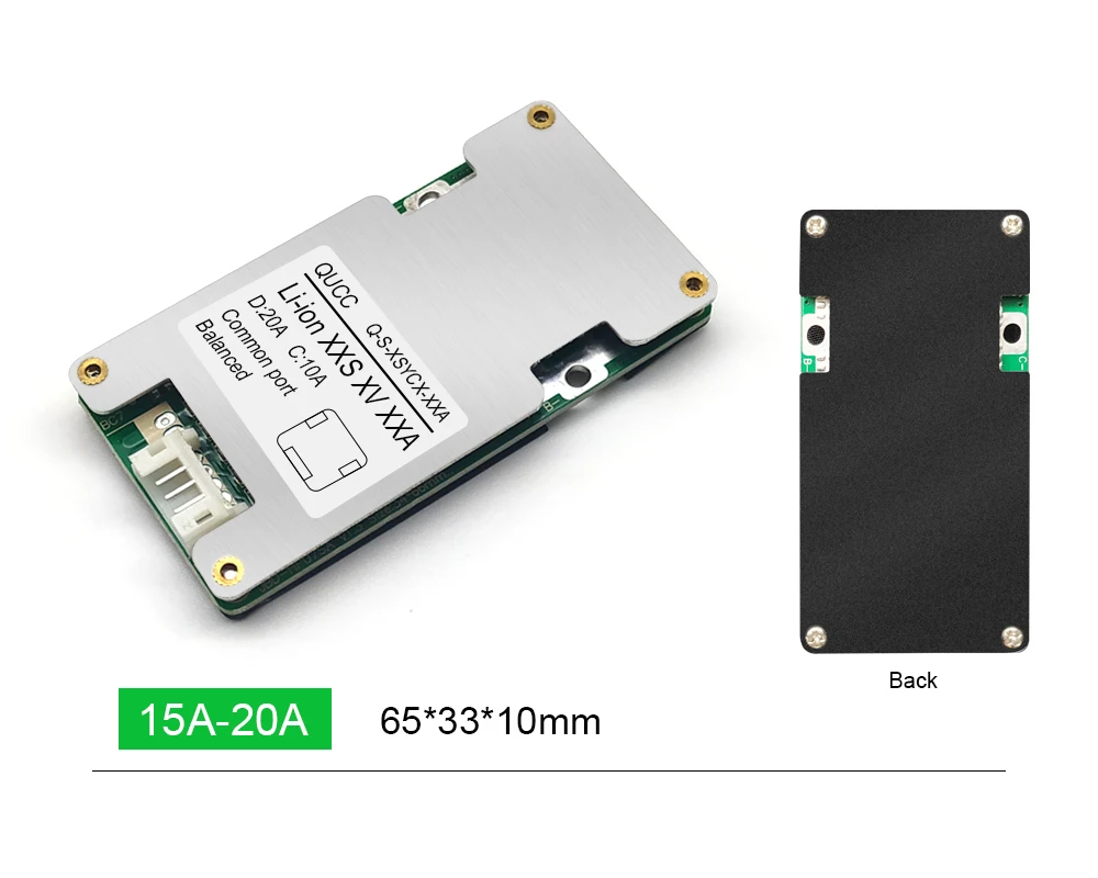 Qucc Lifepo4 BMS 4S 12V 18650 Lithium Battery Protection Board 15A 20A 30A 40A 60A 100A 120A with Balance Temperature Control